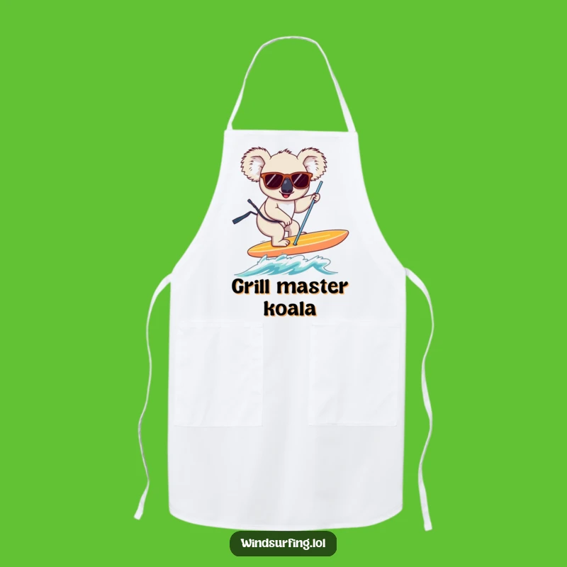 Funny Koala Windsurfer Apron: Hilarious Kitchen Gear & Gift
