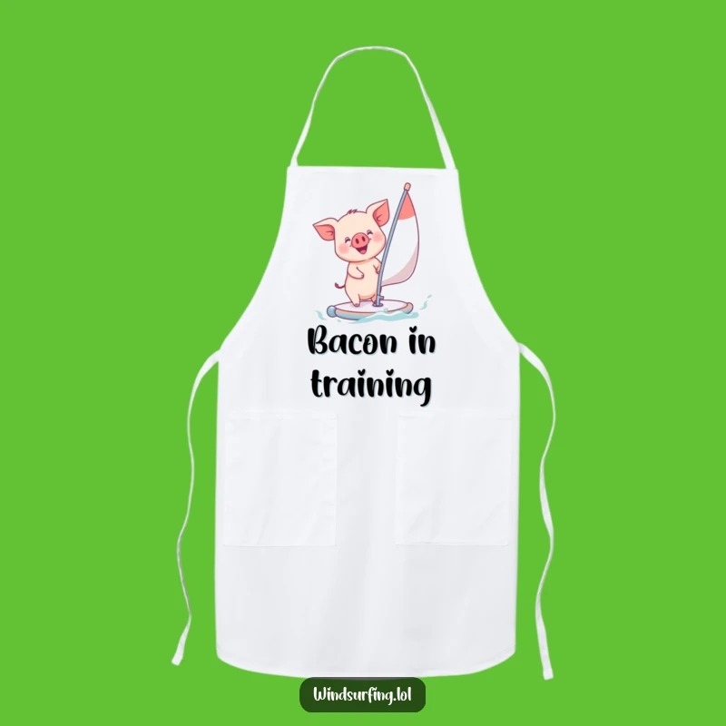 Funny Piglet Windsurfing Apron - Adorable Kitchen Helper for the Playful Cook