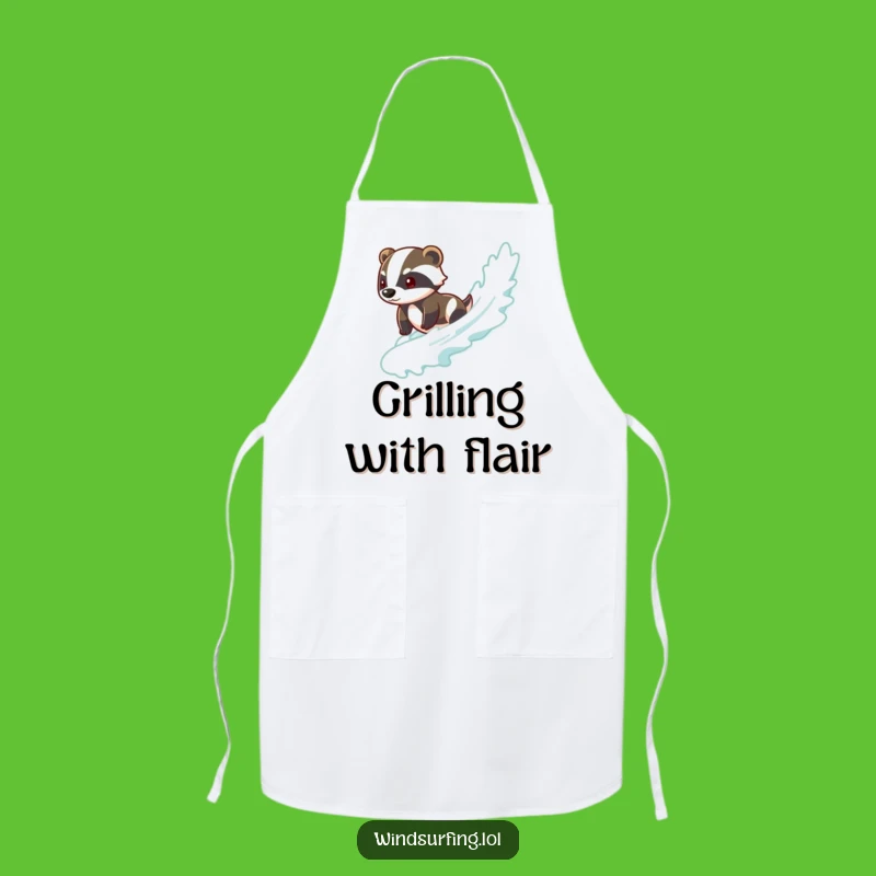 Funny Brave Badger Surf Apron - Cool Kitchen Accessory, Perfect for Chefs