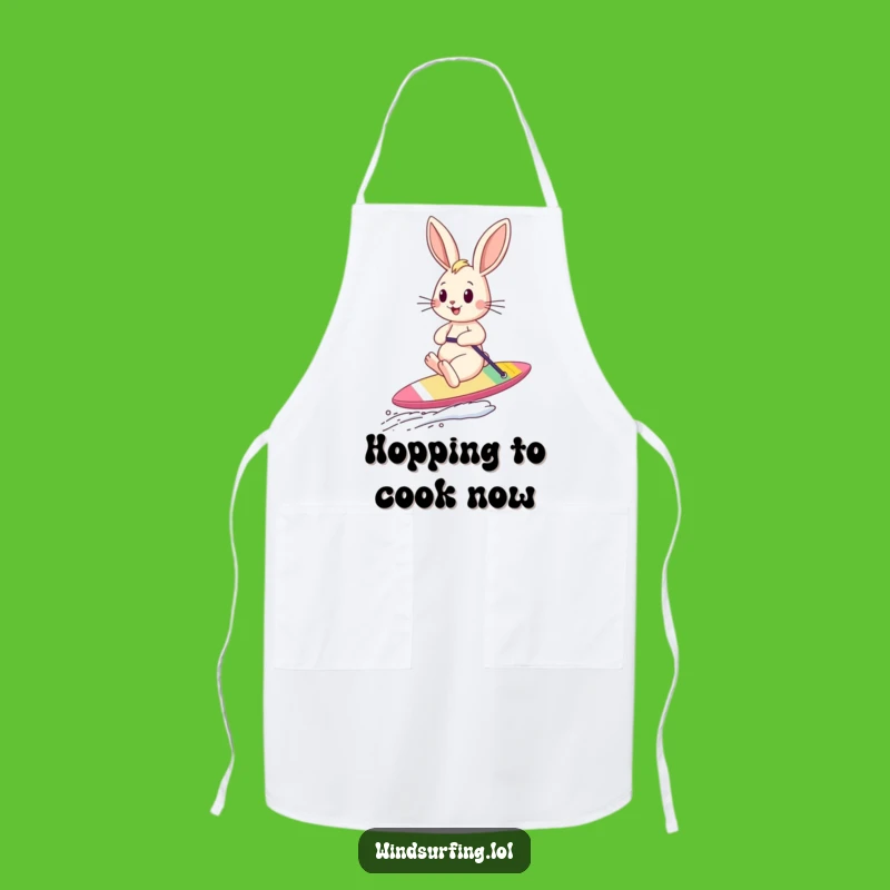 Funny Bouncing Bunny Sailboard Apron: Kitchen Fun & Gift