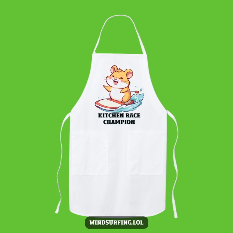 Funny Hamster Windsurf Apron: Cook with a Cheerful Grin