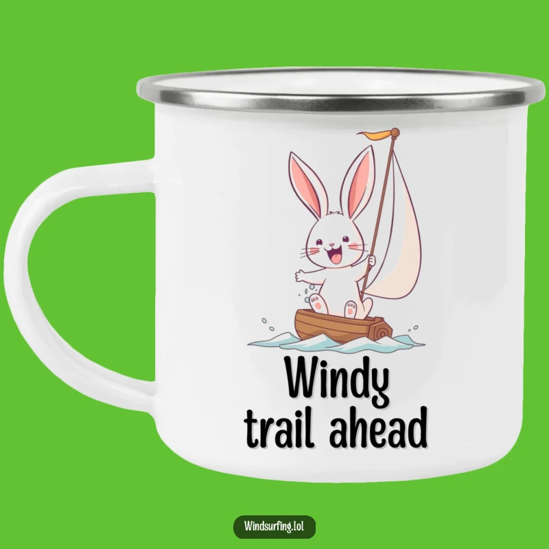 Funny Bunny Sailing Camping Mug: Your Adventure Buddy Against the Wind