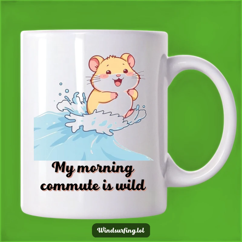 Funny Giggling Hamster Mug: Tiny Adventurer on the High Seas, a Hilarious Funny Gift!