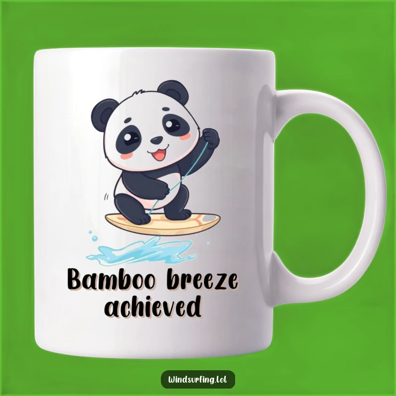 Funny Panda Windsurfer Mug: Hilarious Balance Act, A Perfect Funny Gift