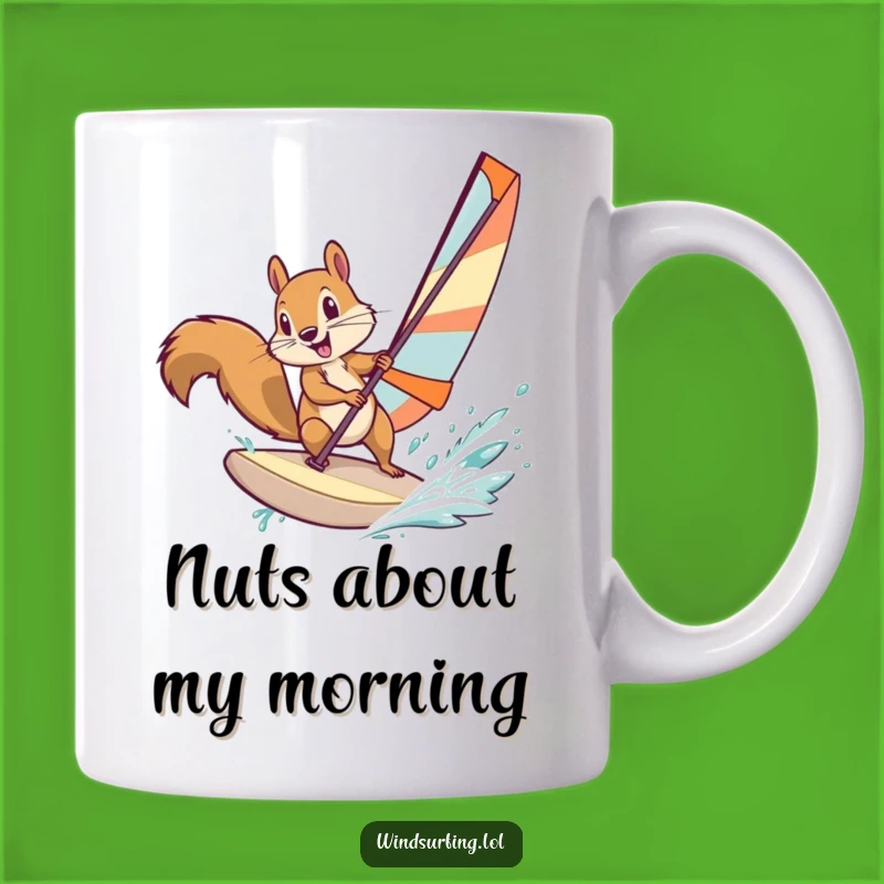 Funny Squirrel Windsurfing Mug - Hilarious Extreme Sports Gift for Adventure Lovers