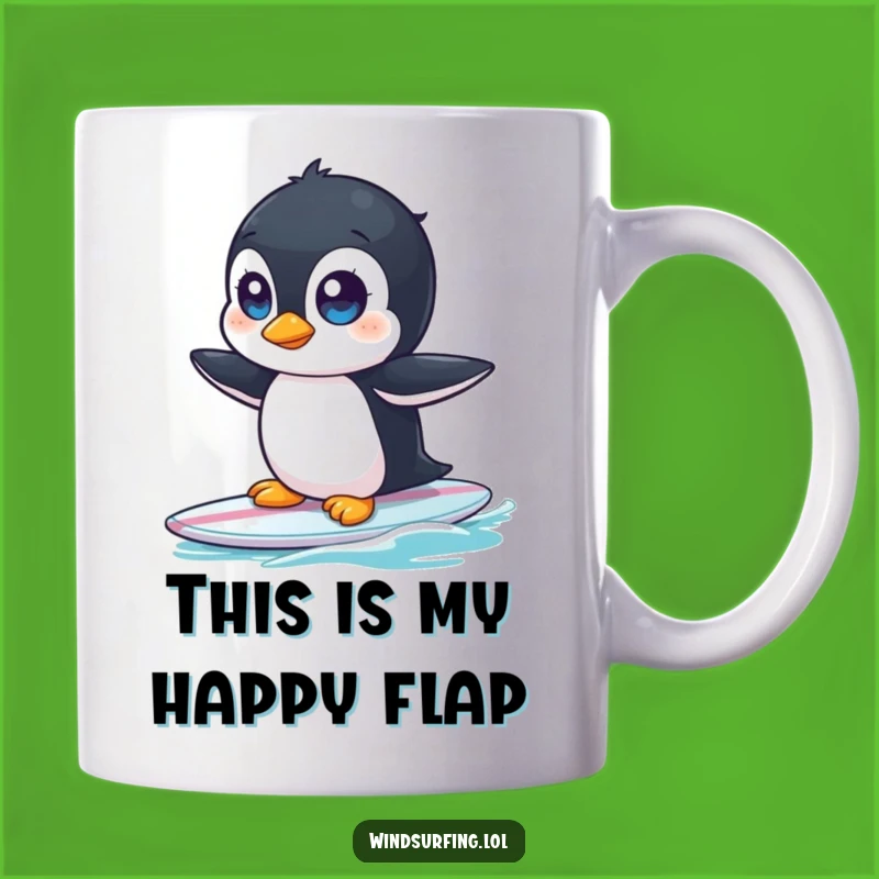 Funny Penguin Surfer Mug: A Curious Wobble Makes a Perfect Gift