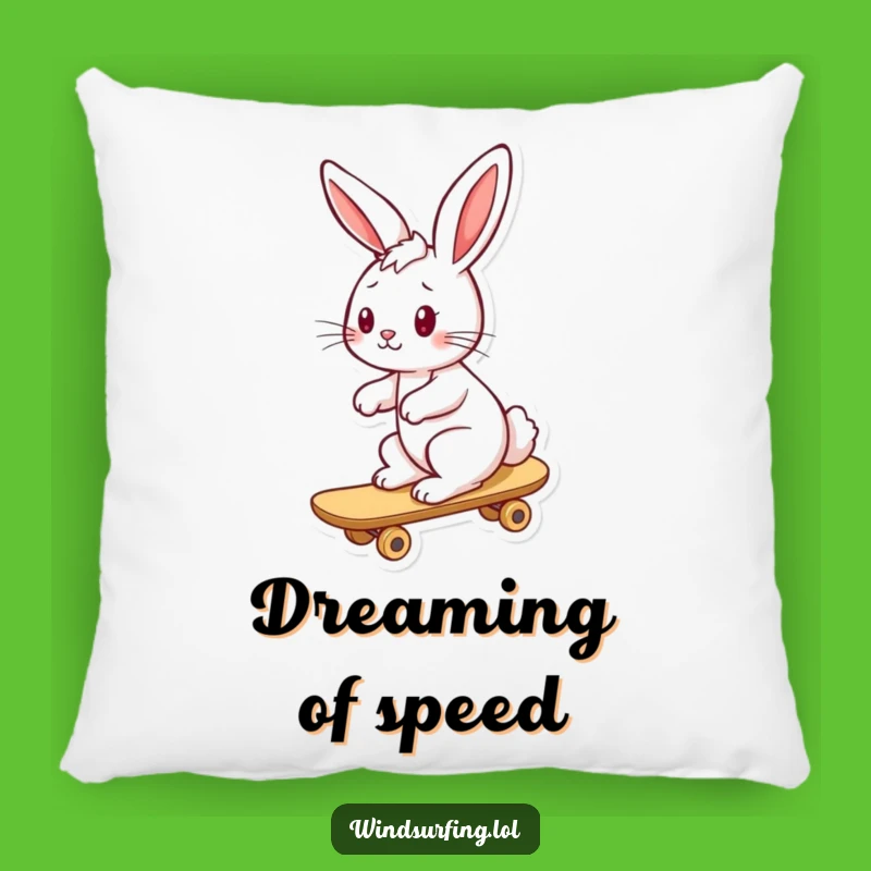 Funny Playful Bunny Surf Pillow - Cozy Cushion with a Fun Vibe, Great Funny Gift