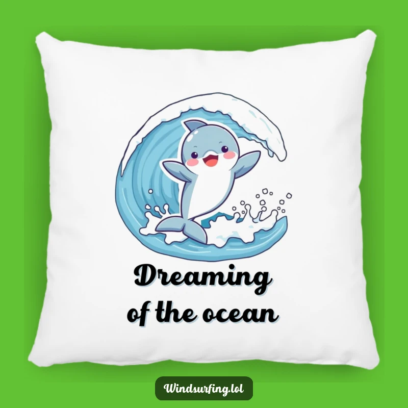 Funny Dolphin Wave Pillow: Cozy Cushion of Aquatic Joy