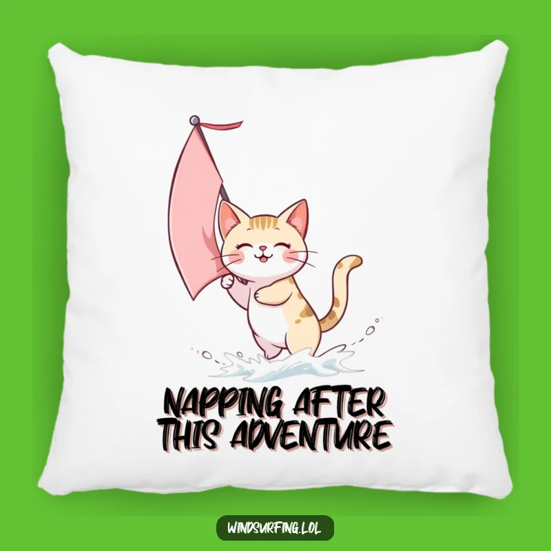 Funny Cat Sailing Pillow: Cozy Comfort and Nautical Charm, Hilarious Gift