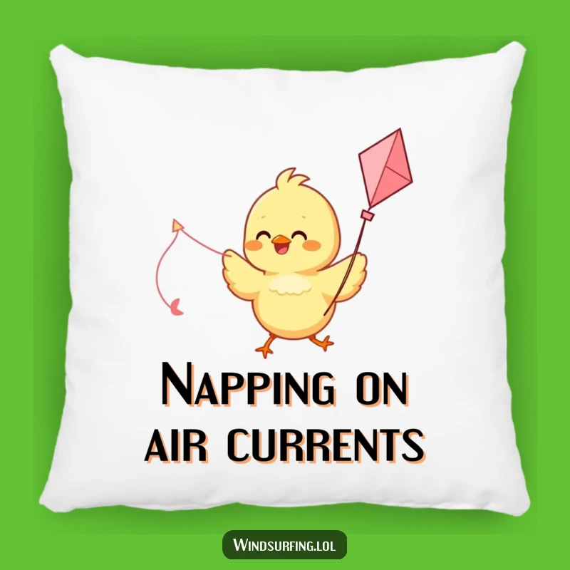 Funny Chick Kite Sail Pillow: Cozy Comfort with Hilarious, Sunny Vibes