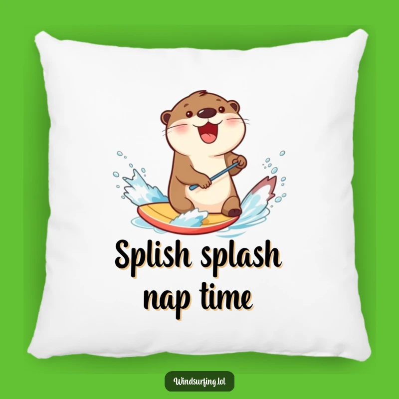 Funny Otter Splashing Pillow: Cozy Comfort with Hilarious Water Fun Design