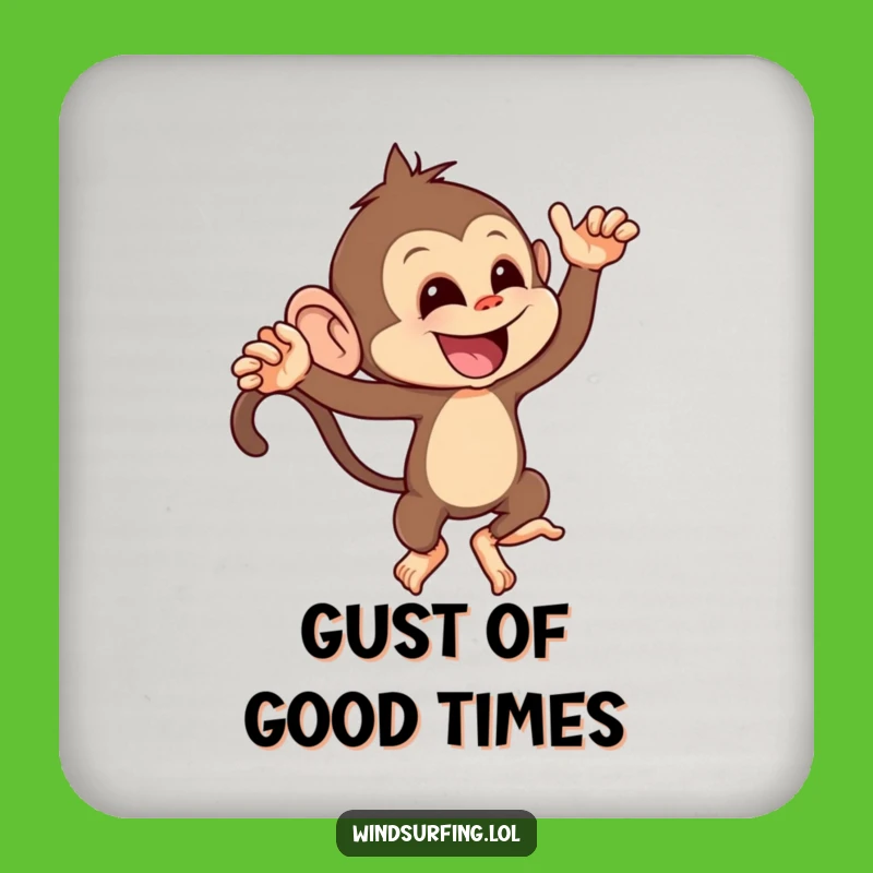 Funny Mischievous Monkey Gust Coaster Set - Protect Surfaces Playfully