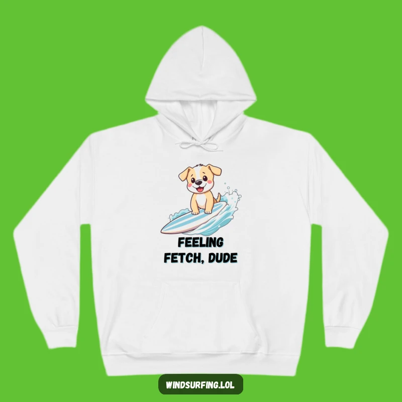 Funny Puppy Surfing Hoodie - Cozy and Hilarious Outerwear for Dog-Loving Adventurers