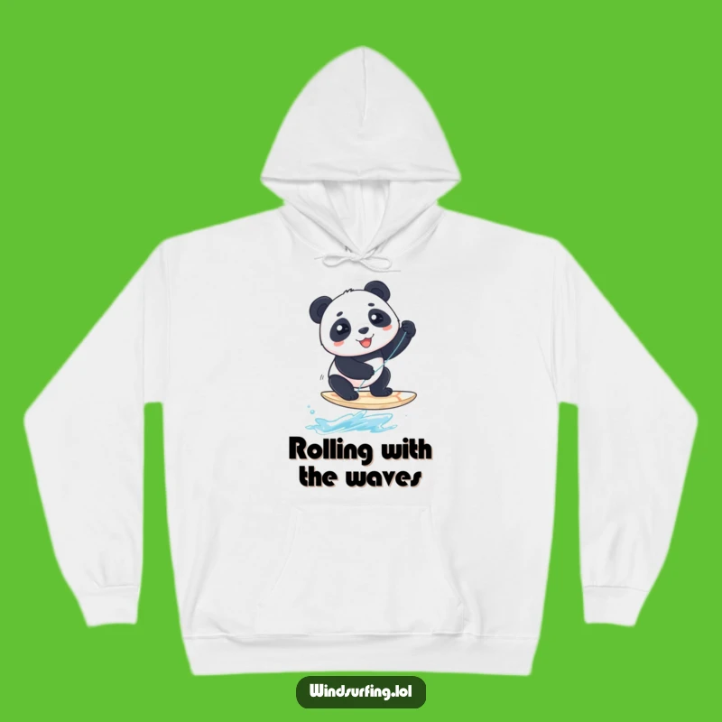 Funny Panda Windsurfer Hoodie: Stay Cozy with This Hilarious Panda Adventure, Great Funny Gift