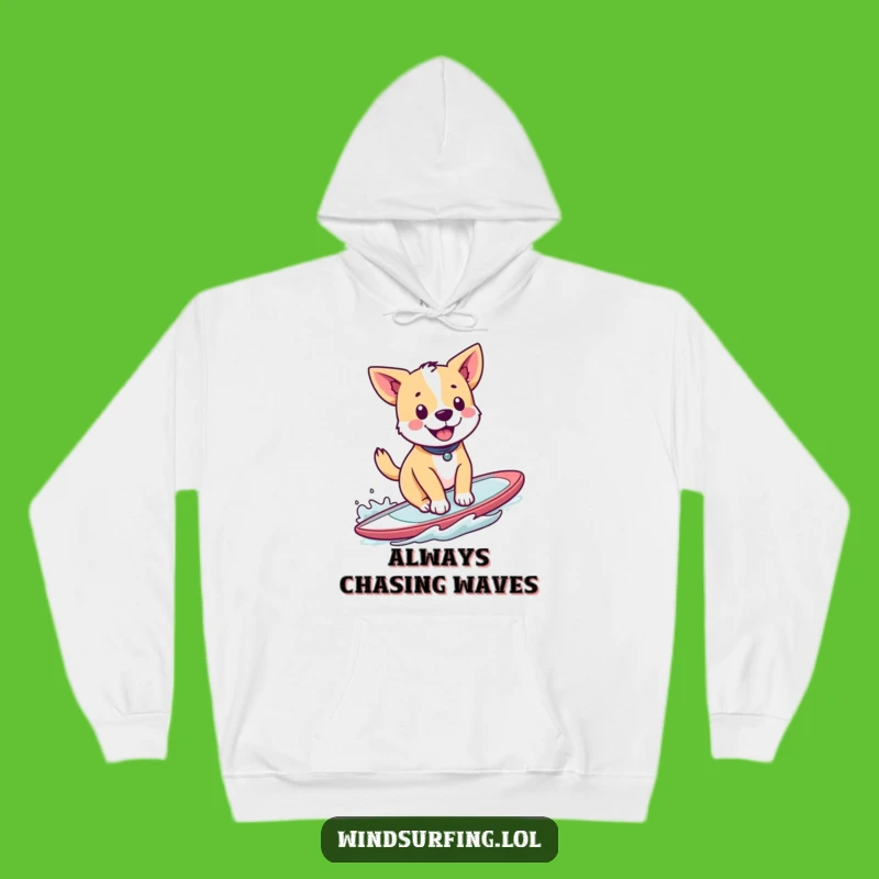 Funny Windsurfing Dog Hoodie: Stay Cozy and Cool with This Hilarious Canine Adventure Gear