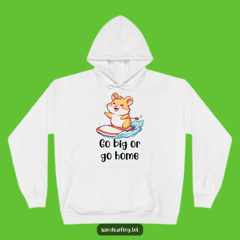 Funny Hamster Windsurf Hoodie: Cozy Comfort with a Cheerful Grin