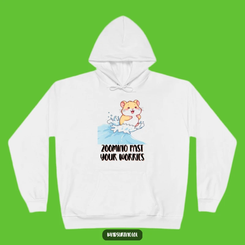 Funny Giggling Hamster Hoodie: Cozy Up After Your Voyage, a Warm and Snug Funny Gift!