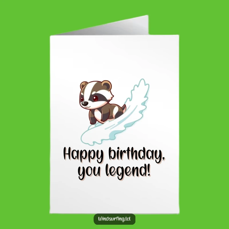 Free Printable Badger Birthday Card - Cool Downloadable Greeting for Smooth Sailing