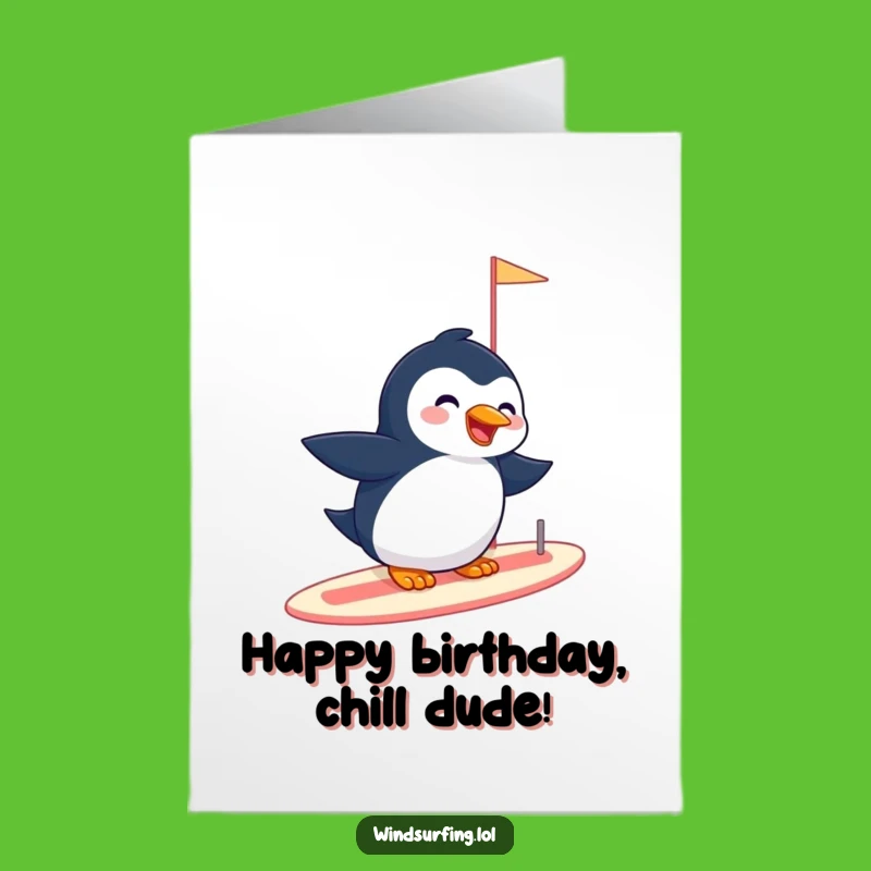 Free Printable Birthday Card: Giggling Penguin - Hilarious Downloadable Gift!