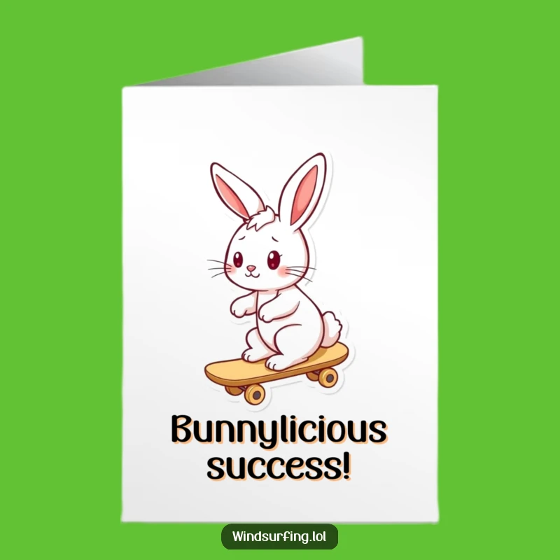 Free Printable Bunny Congrats Card - Playful Downloadable Greeting for Victories