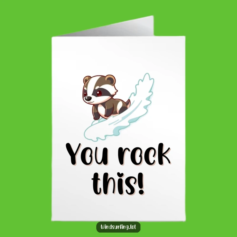 Free Printable Badger Congrats Card - Smooth Downloadable Greeting for Success