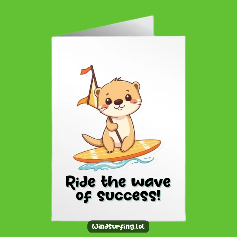 Free Printable Congrats Card: Surfing Otter, Awesome Downloadable Celebration!