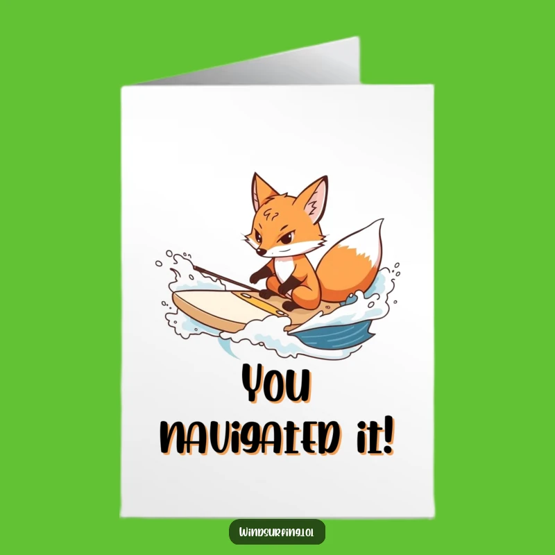 Free Printable Fox Congrats Card - Determined Downloadable Greeting for Overcoming Odds