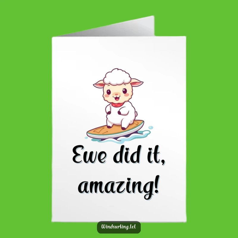 Free Printable Sheep Congratulations Card - Calm Victory Downloadable Gift