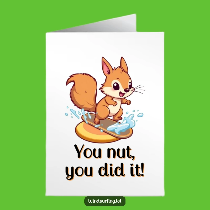 Free Printable Squirrel Congratulations Card - Water Zoom Downloadable Gift