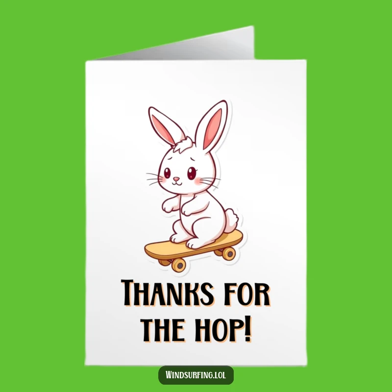 Free Printable Bunny Thank You Card - Playful Downloadable Note for Gratitude