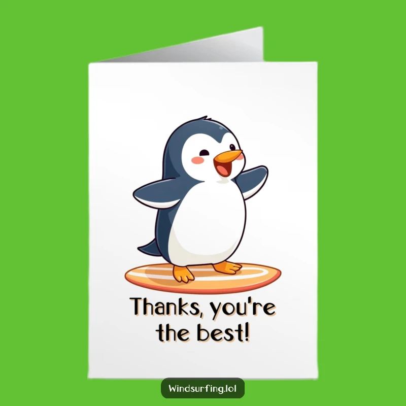 Free Printable Thank You Card: Penguin's Thanks, Hilarious Downloadable Gift!