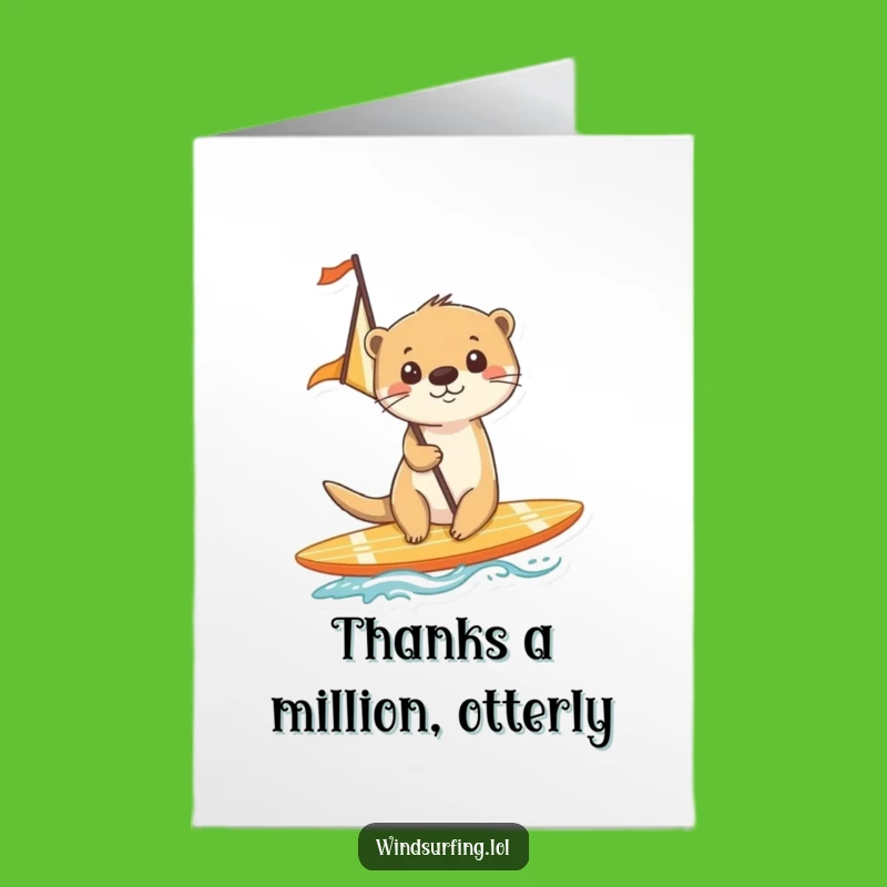 Free Printable Thank You Card: Surfing Otter, Fun Downloadable Gratitude!
