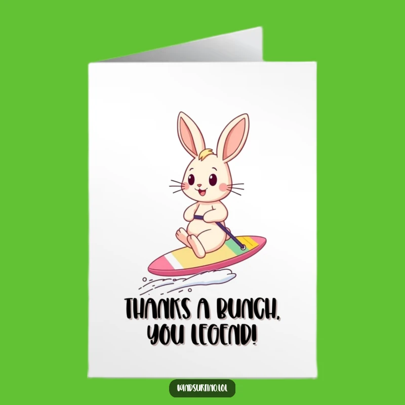 Free Printable Bunny Thank You Card - Sailboard Breeze Downloadable Gift