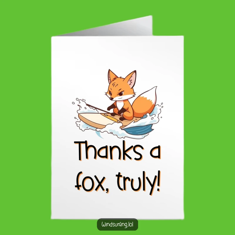 Free Printable Fox Thank You Card - Determined Downloadable Note for Support