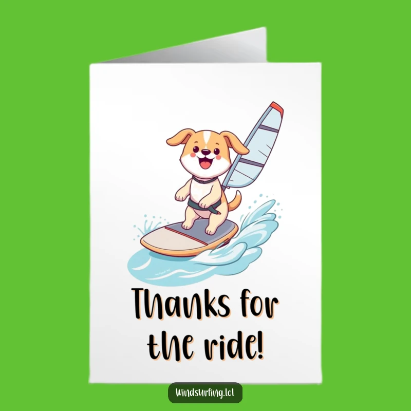 Free Printable Thank You Card: Surfing Dog, Funny Gratitude Downloadable Gift
