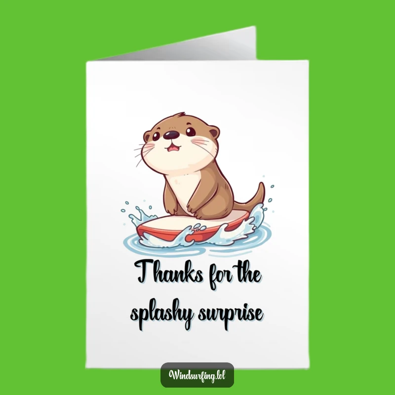 Free Printable Thank You Card: Surprised Otter - Humorous Downloadable Gratitude!