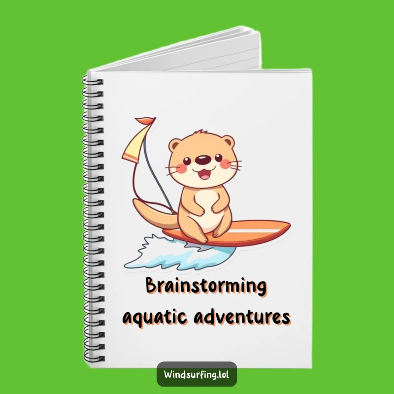 Funny Otter Surfing Notebook: Jot Down Ideas with a Happy, Sailing Otter