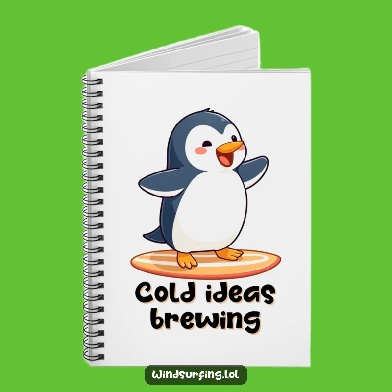 Funny Penguin Surfing Notebook: Capture Joy with a Gliding Penguin