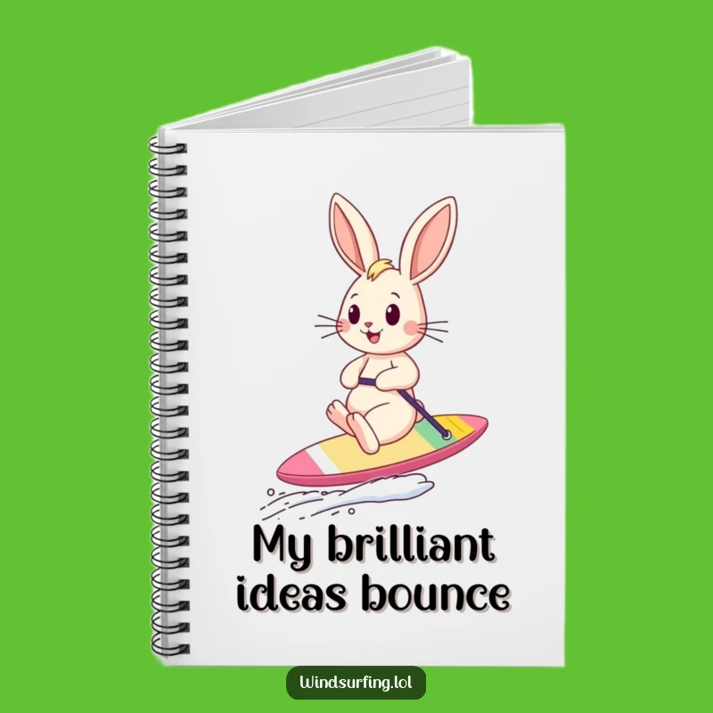 Funny Bouncing Bunny Sailboard Notebook: Journal & Gift