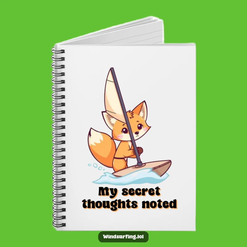 Funny Fox Windsurfer Journal: Curious Peeker - Humorous Diary Gift