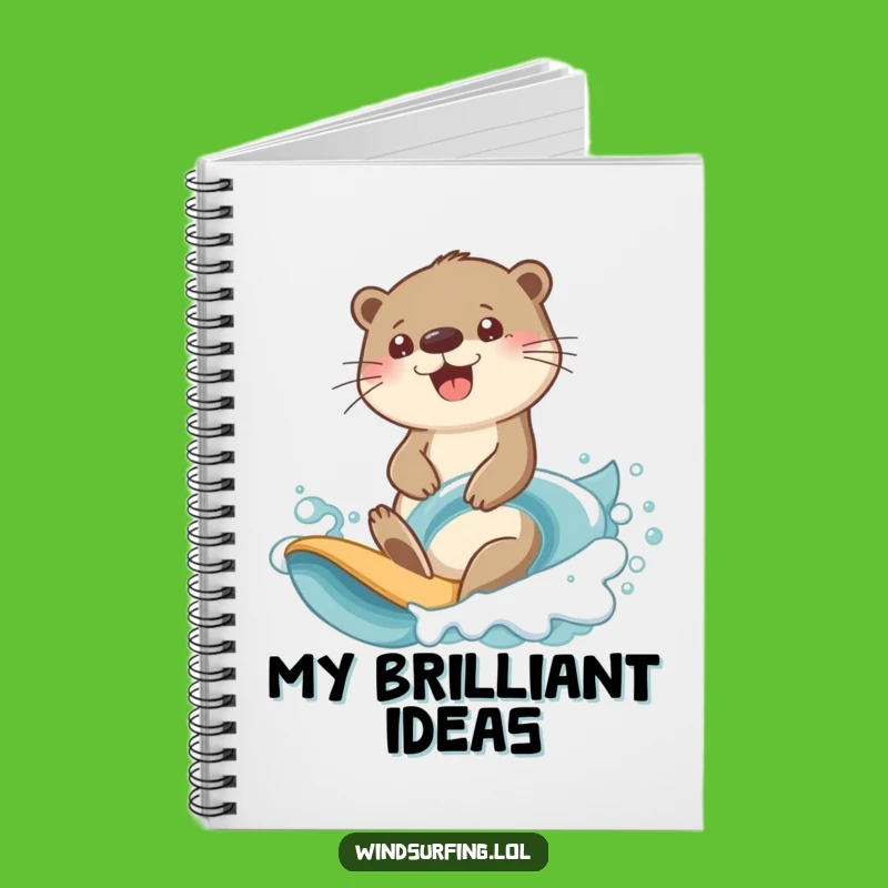 Funny Otter Wave Rider Notebook - Jot Down Ideas with Ocean Spirit