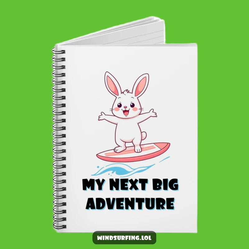 Funny Rabbit Windsurfer Notebook: Jot Down Ideas with a Cheerful Hare's Balancing Act