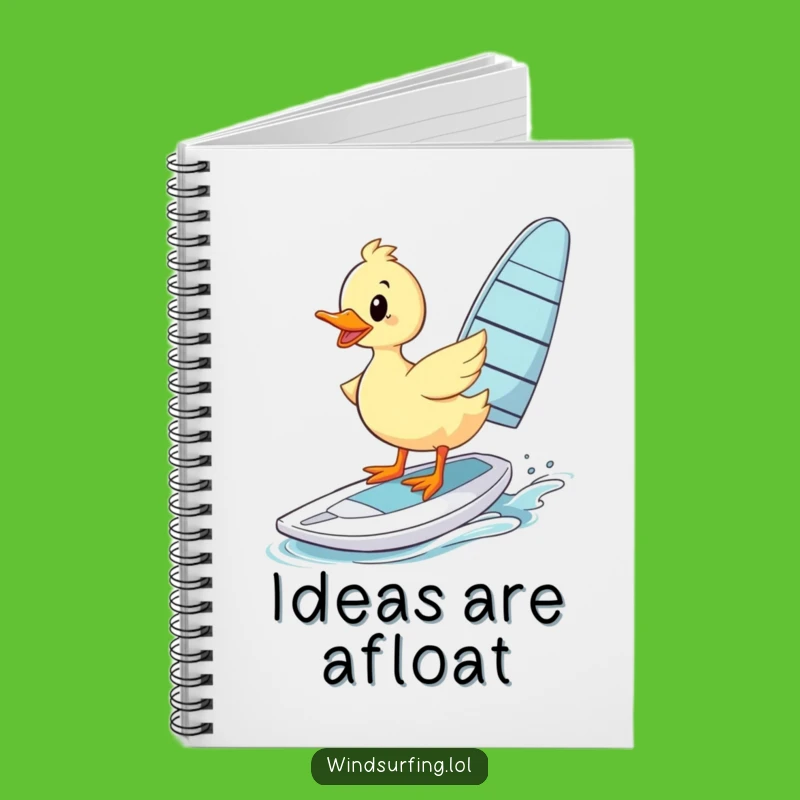 Funny Wobbly Duck Windsurfer Journal: Record Your Adventures in This Hilarious Notebook