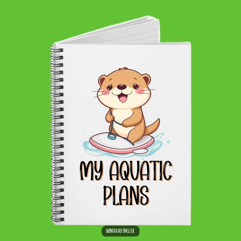 Funny Otter Windsurfing Notebook: Joyful Ideas, Perfect Journal Funny Gift!