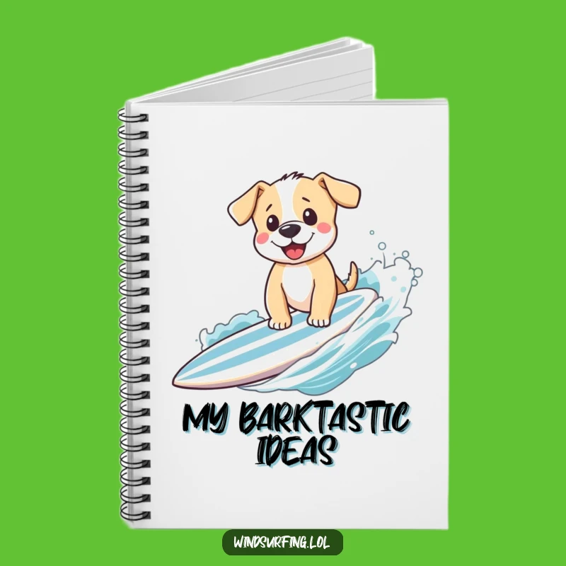 Funny Puppy Surfing Notebook - Jot Down Notes with Adorable, Fun Flair