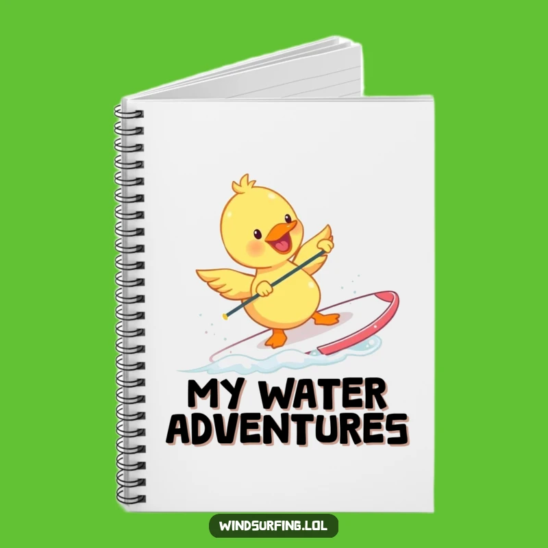 Funny Duckling Windsurfing Notebook: Jot Down Your Adventures & Ideas