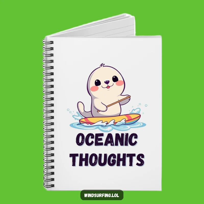 Funny Seal Windsurfing Notebook: Jot Down Fun with a Splashing Seal