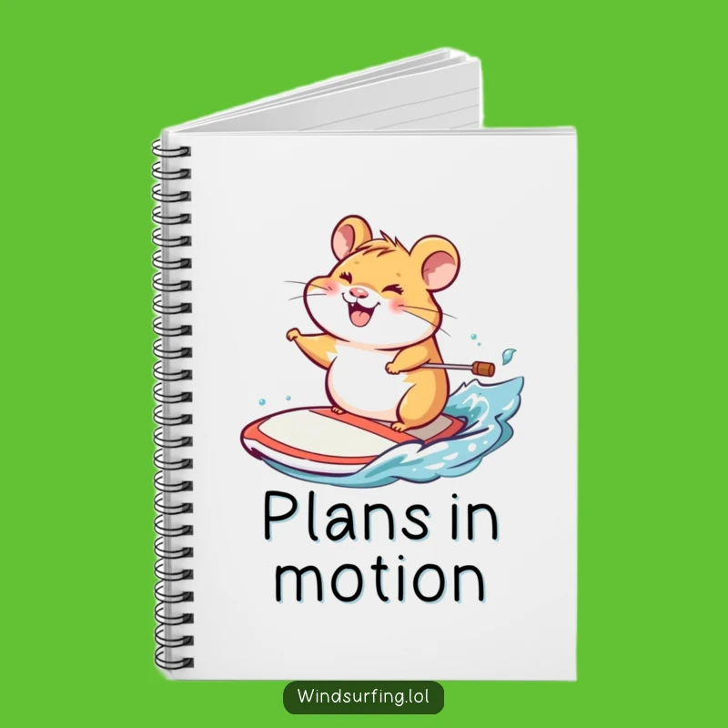 Funny Hamster Windsurf Notebook: Jot Down Ideas with a Cheerful Grin