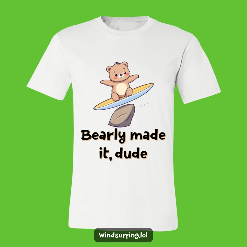 Funny Bear Surfing T-Shirt: Epic Fails and Beach Vibes, Perfect Gift