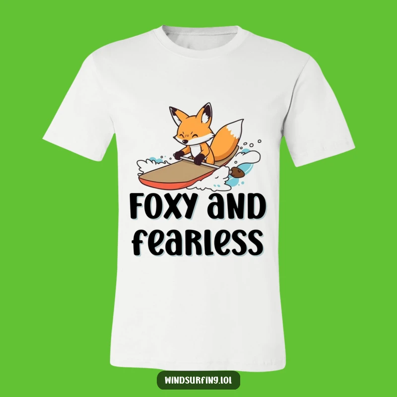 Funny Determined Fox Surfer T-Shirt: Clever Fox's Skill, Cool Funny Gift